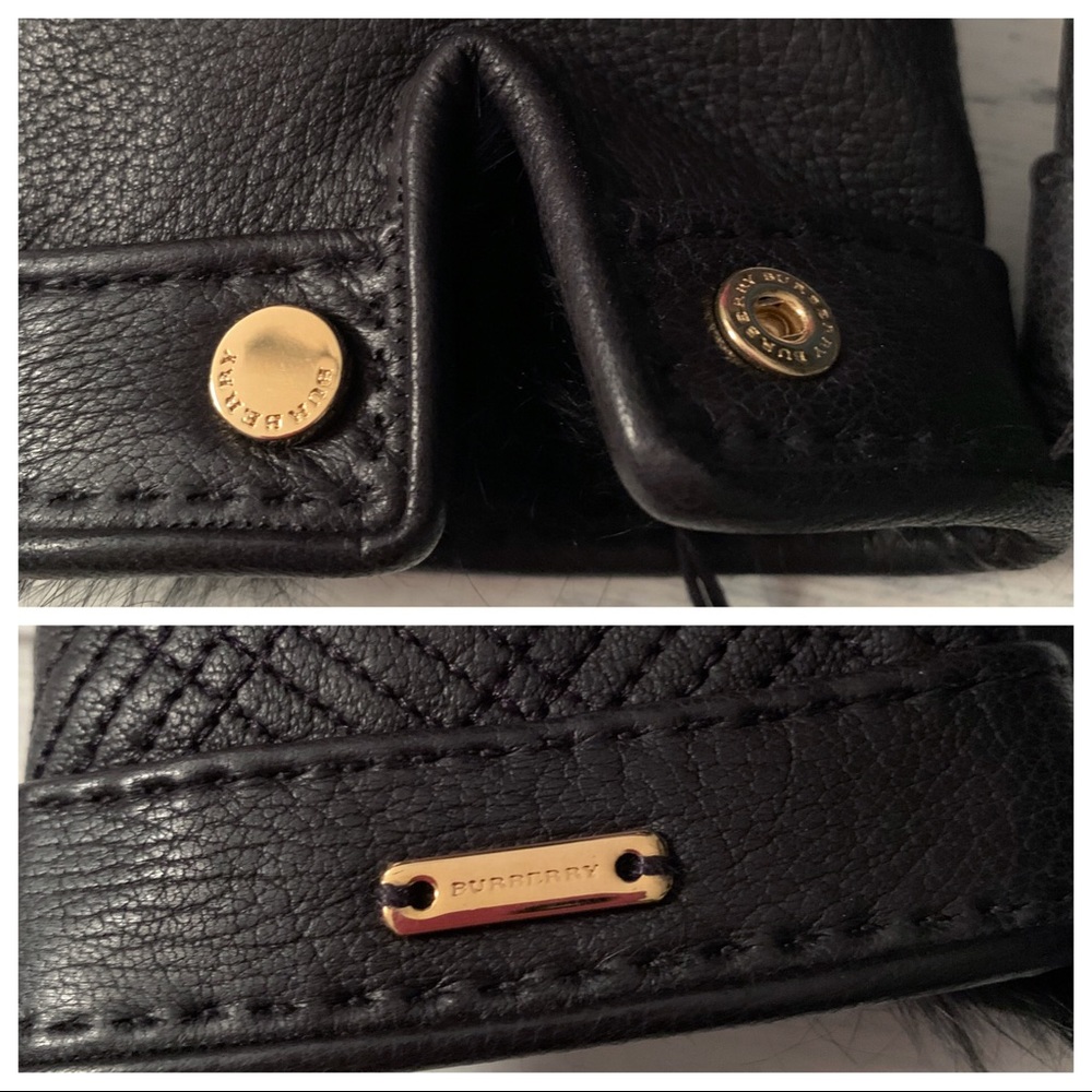 HP🎉NWT Burberry Check Stitch Grainy Piccola Glove - Picture 6 of 7